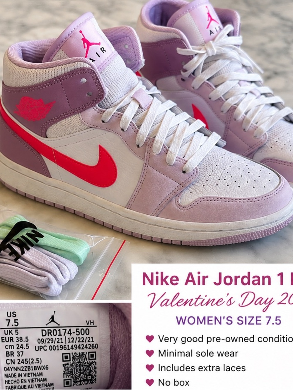 Air Jordan 1 Mid “Valentine’s Day”
